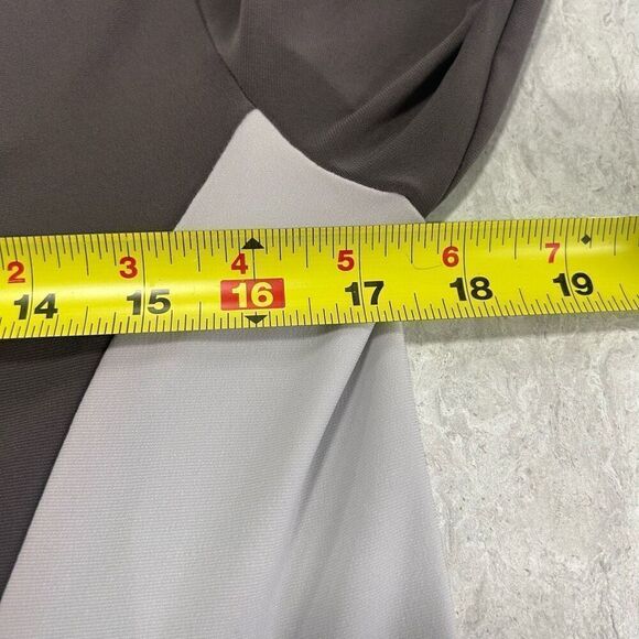 Sympli Women's Gray Colorblock 3/4 Sleeve Tunic Top Casual Scoop Neck Size 8 - Picture 9 of 12